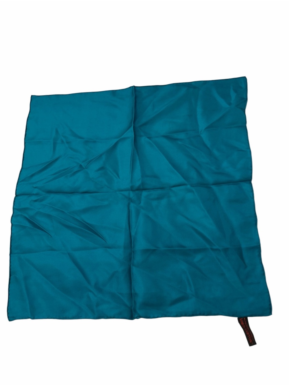 Lord Ashton All Silk Pocket Square Hand Rolled Teal Green Blue 17” Formal